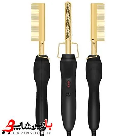 شانه مو صاف موی گرم ، شانه صاف شونده با گرمایش برقی Ceramic Hot Comb – Press Comb - تصویر 8