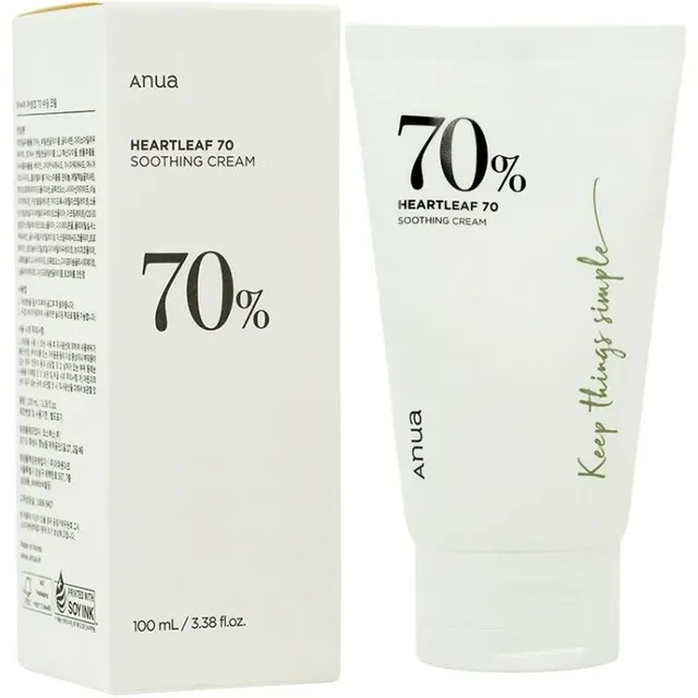 سوتینگ کرم آبرسان و تسکین دهنده آنوا 100 میل Anua Heartleaf 70% Soothing Cream 100ml - تصویر 2