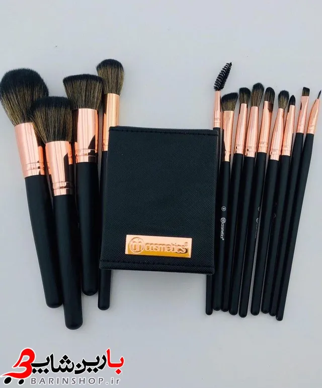 ست براش ۱۳ تایی بی اچ کازمتیکس استند دار مدل رز گلد مشکی (BH Cosmetics Signature Rose Gold 13 Piece Brush Set) - تصویر 6