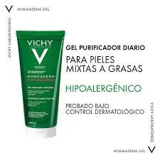 ژل شوینده پوست چرب و حساس ویشی نورمادرم فیتوسولوشن 200 میل VICHY