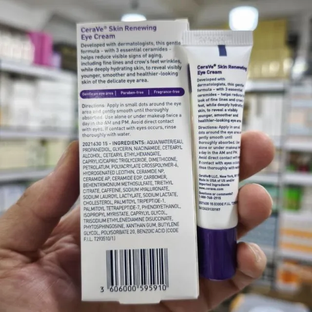کرم دور چشم بازسازی چین و چروک سراوی Cerave Skin Renewing - تصویر 4
