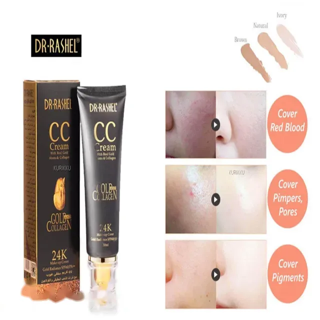 کرم سی سی سفید کننده صورت طلای دکتر راشل CC Cream - تصویر 3