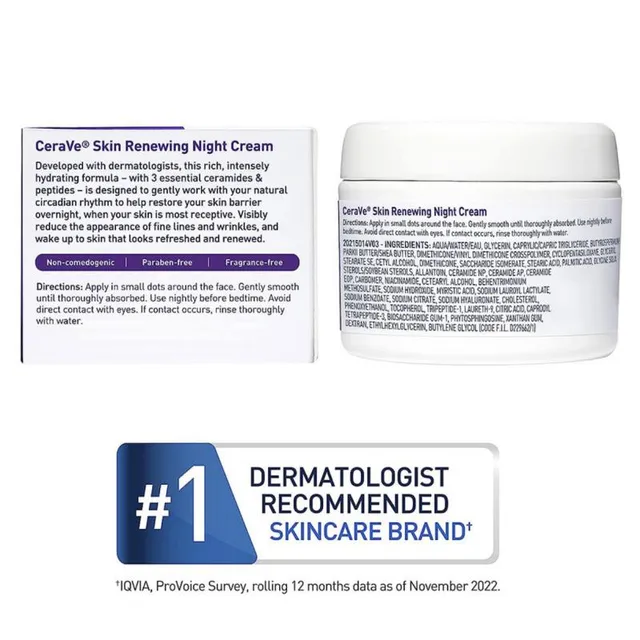 کرم شب بازسازی کننده پوست سراوی CeraVe Skin Renewing Night Cream - تصویر 4