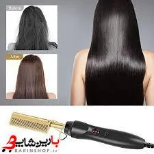 شانه مو صاف موی گرم ، شانه صاف شونده با گرمایش برقی Ceramic Hot Comb – Press Comb - تصویر 4