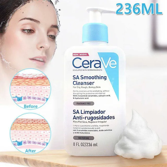 ژل شستشوی صورت سالسیلیک اسید سراوی حجم 473میل Cerave SA Smoothing Cleanser - تصویر 5