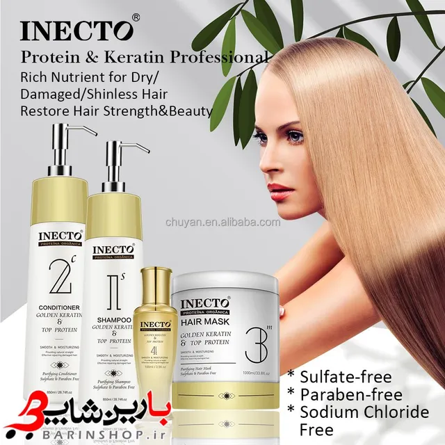 شامپو کراتینه و بدون سولفات مو اینکتو Inecto - تصویر 3