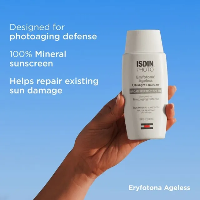 ضدآفتاب ضد پیری رنگ لایت ایزدین حجم 100 میل مدل Eryfotona Ageless - تصویر 8