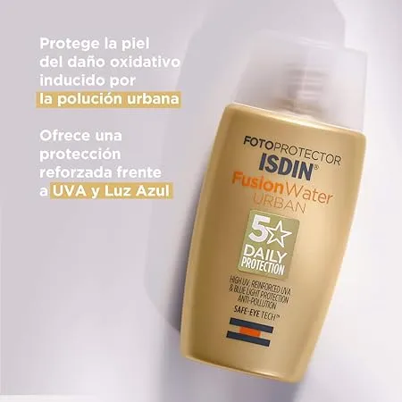 ضد آفتاب ایزدین فیوژن واتر اوربان SPF30 بدون رنگ 50 میل Isdin Fusion Water Urban Sunscreen SPF 30 Volume 50 ML - تصویر 2