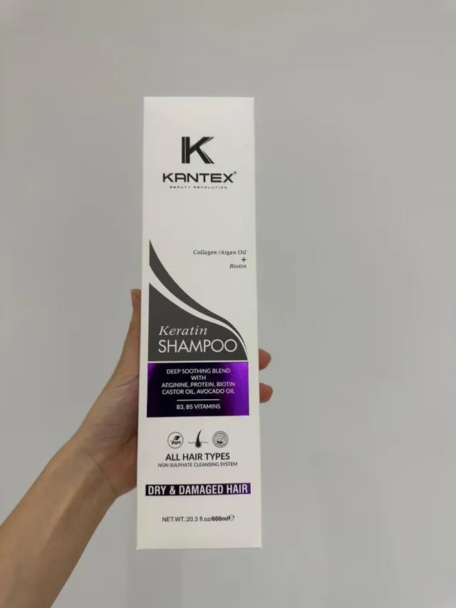 شامپو کراتین بدون سولفات کانتکس kantex مناسب موهای خشک و آسیب دیده حجم ۶۰۰ میل - تصویر 2