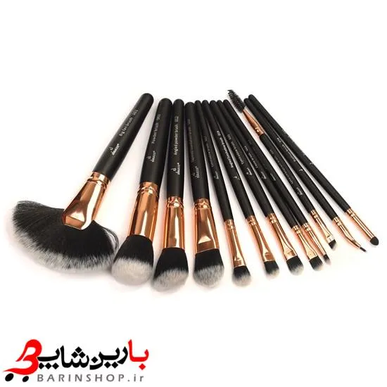 ست براش ۱۳ تایی بی اچ کازمتیکس استند دار مدل رز گلد مشکی (BH Cosmetics Signature Rose Gold 13 Piece Brush Set) - تصویر 9