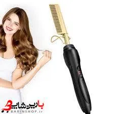 شانه مو صاف موی گرم ، شانه صاف شونده با گرمایش برقی Ceramic Hot Comb – Press Comb - تصویر 6