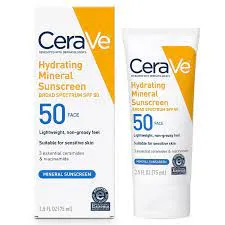 کرم ضد آفتاب مینرال سراوی Cerave مدل آبرسان حجم 75 میل