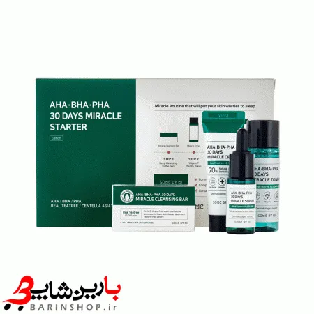 ست معجزه اسید میوه و چای سبز کره ای سام بای می (SOME BY MI)