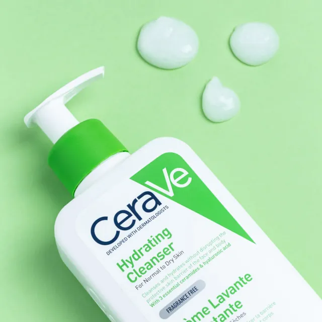 فوم شوینده صورت سراوی CeraVe حجم ۴۷۳ میل مخصوص پوست نرمال تا خشک مدل Hydrating Facial - تصویر 1